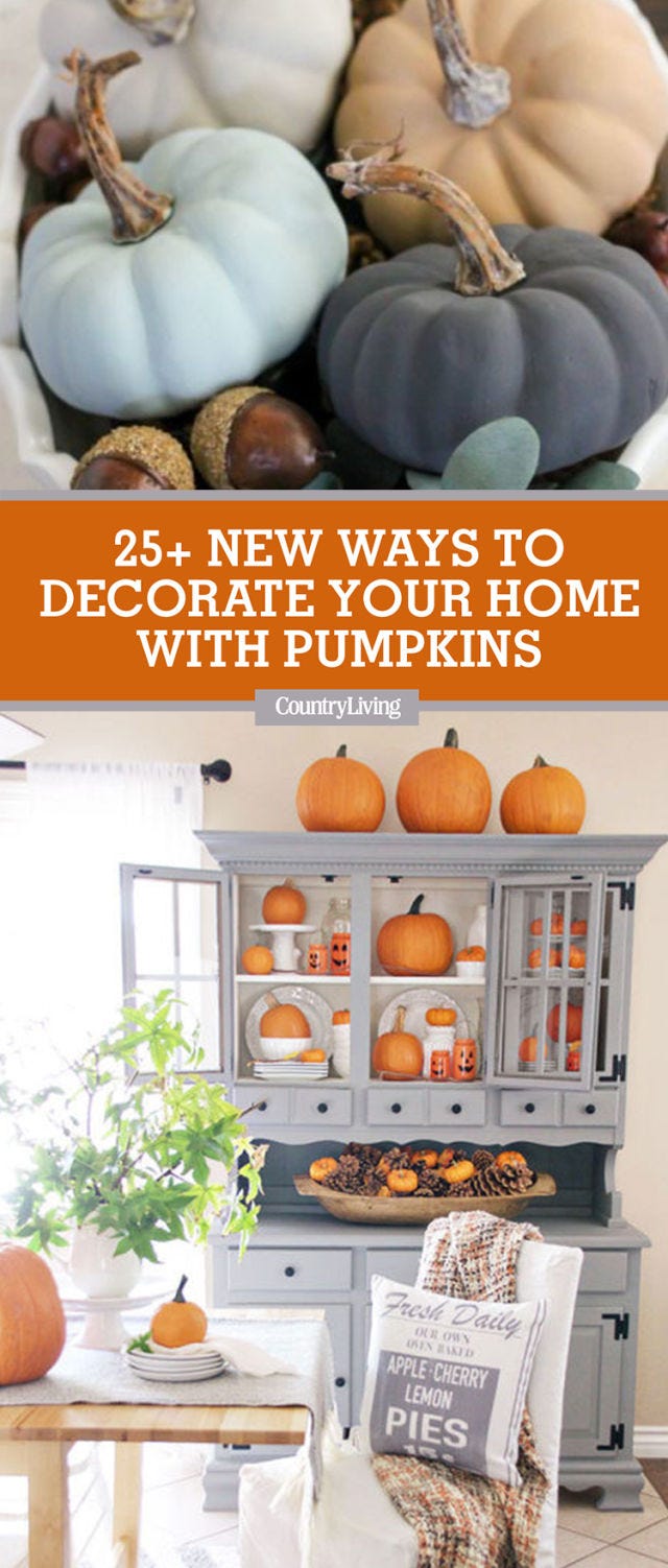 25 Ways to Decorate Your Home With Pumpkins , Pumpkin Crafts